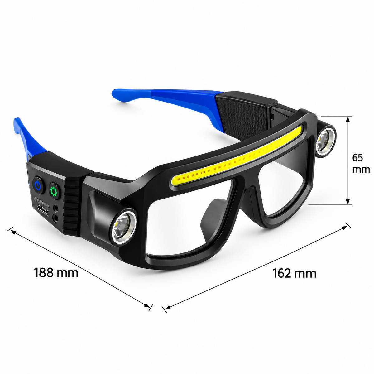 💡 3-in-1 LED Light-Up Safety Glasses | Hands-Free Work Light