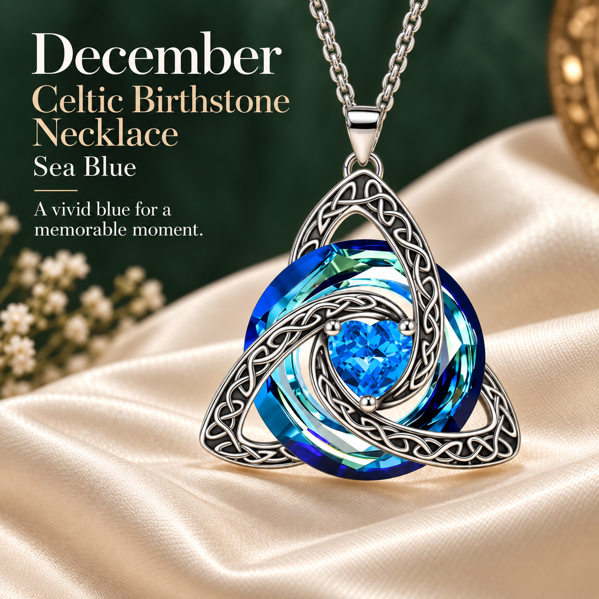 ✨ Celtic Birthstone Necklace — Her Birth Month, Your Special Bond