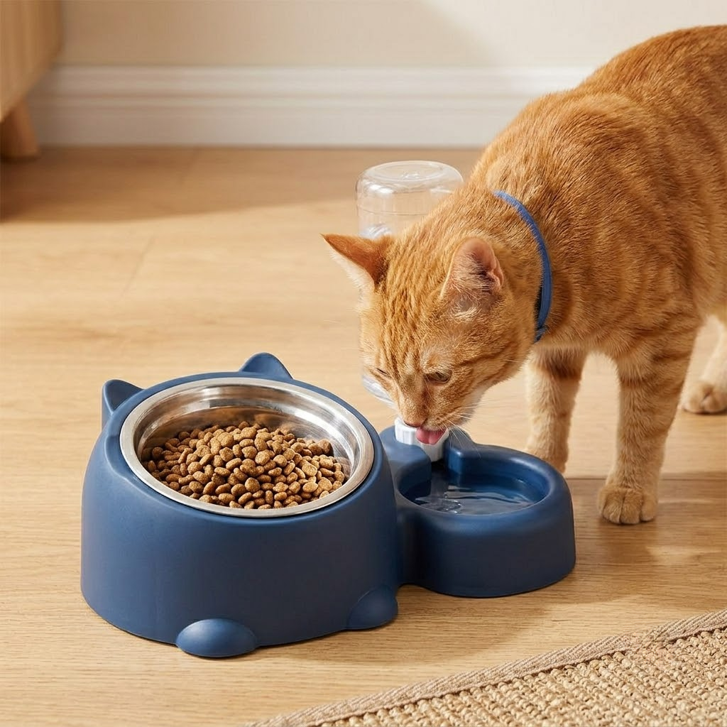 Premium Dual-Purpose Pet Feeding Station