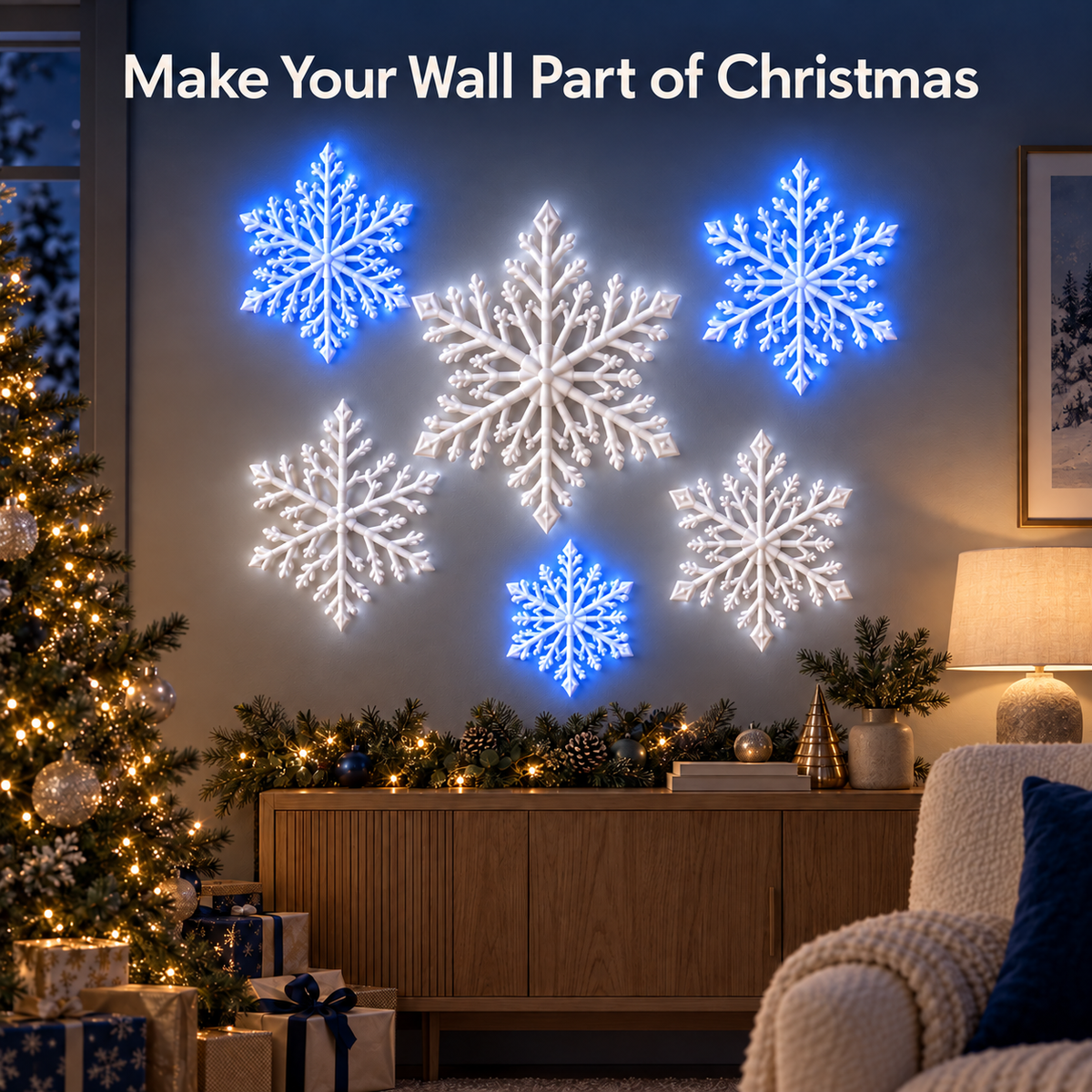 🥳2026 HOT SALE🥳💞50K+ SOLD!｜ LED Snowflake Wall Lights❄️✨