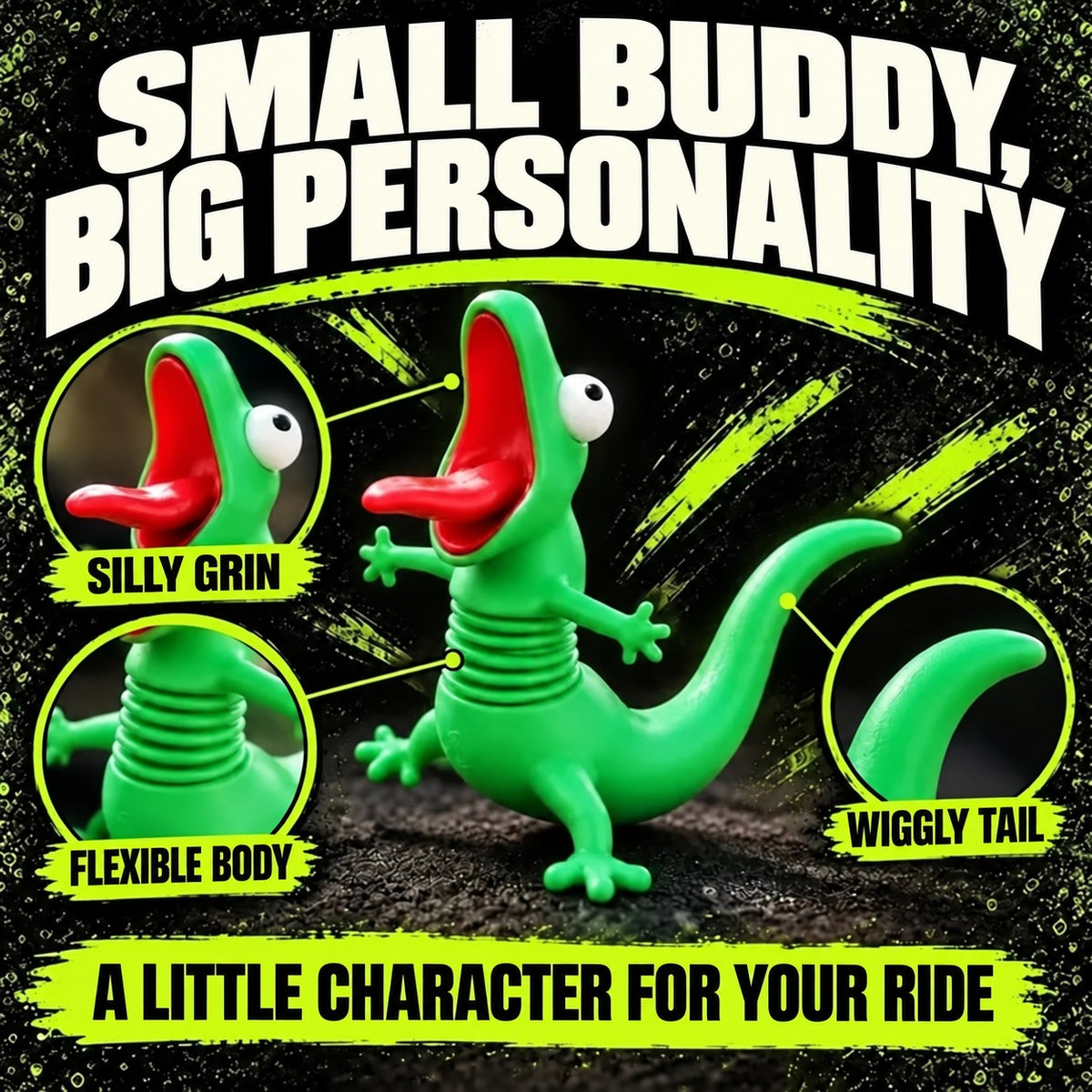 🦎🏍 Wobbly Travel Plushies—Car and Motorcycle Ornaments