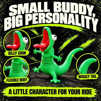 🦎🏍 Wobbly Travel Plushies—Car and Motorcycle Ornaments