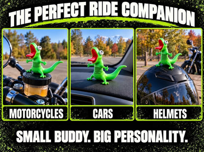 🦎🏍 Wobbly Travel Plushies—Car and Motorcycle Ornaments