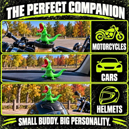 🦎🏍 Wobbly Travel Plushies—Car and Motorcycle Ornaments