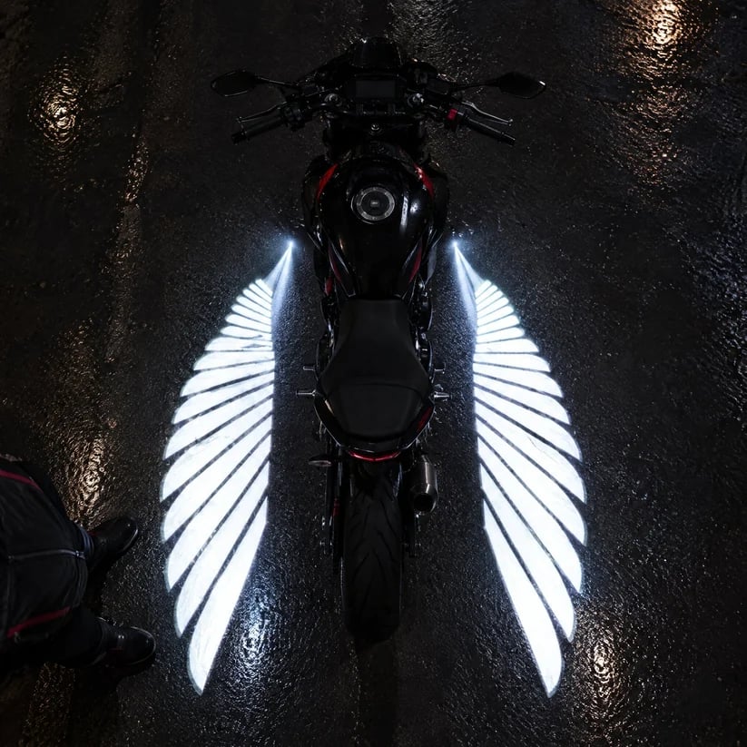 🔥 LAST DAY 50% OFF 🏍️ IP67 Waterproof & Dustproof Angel Wing Motorcycle LED Projector Lights (1 Pair)
