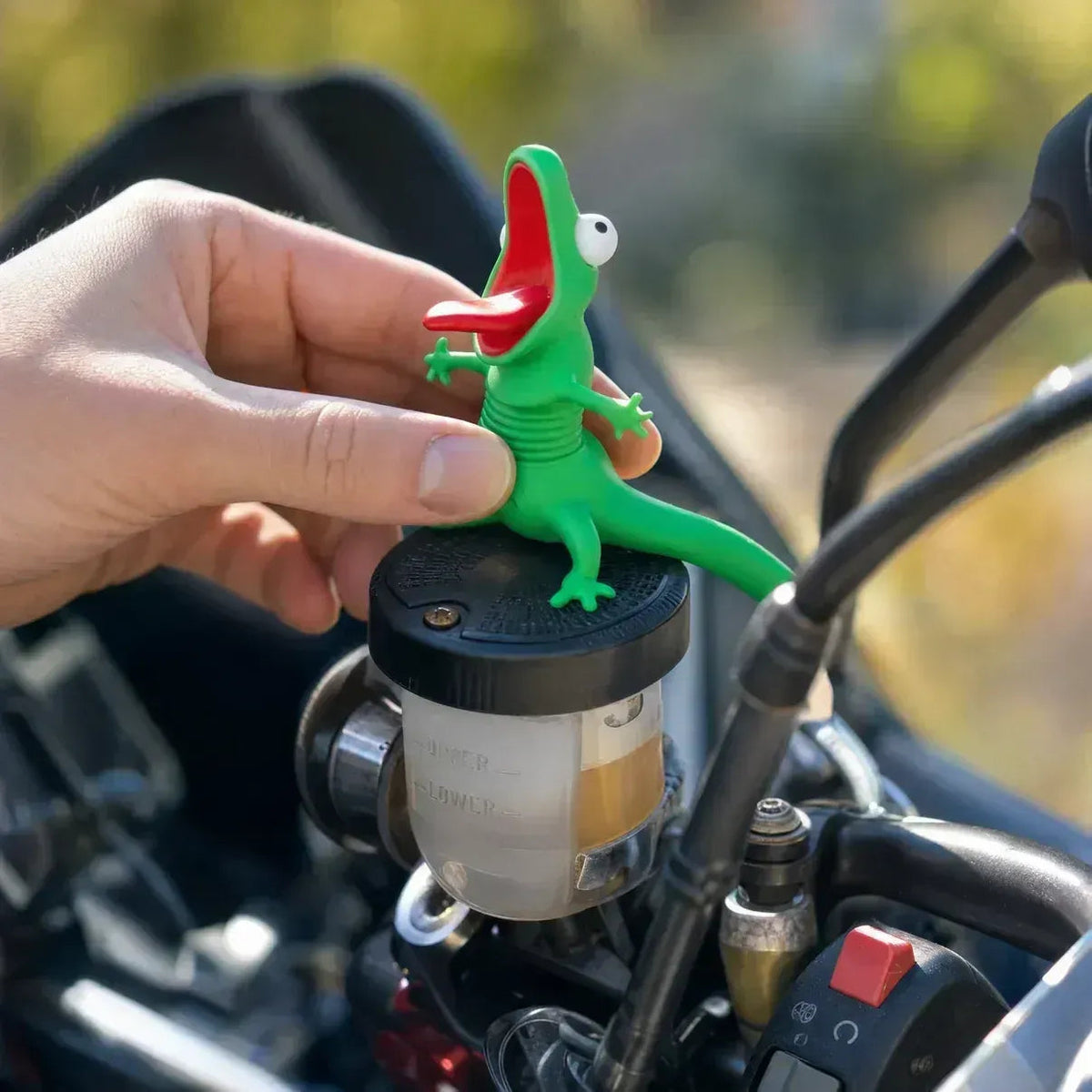 🦎🏍 Wobbly Travel Plushies—Car and Motorcycle Ornaments