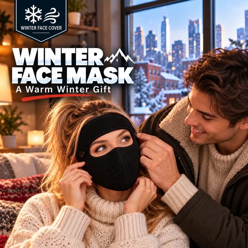 ❄️ Stay Warm Outdoors with a Fleece Mask & Detachable Goggles