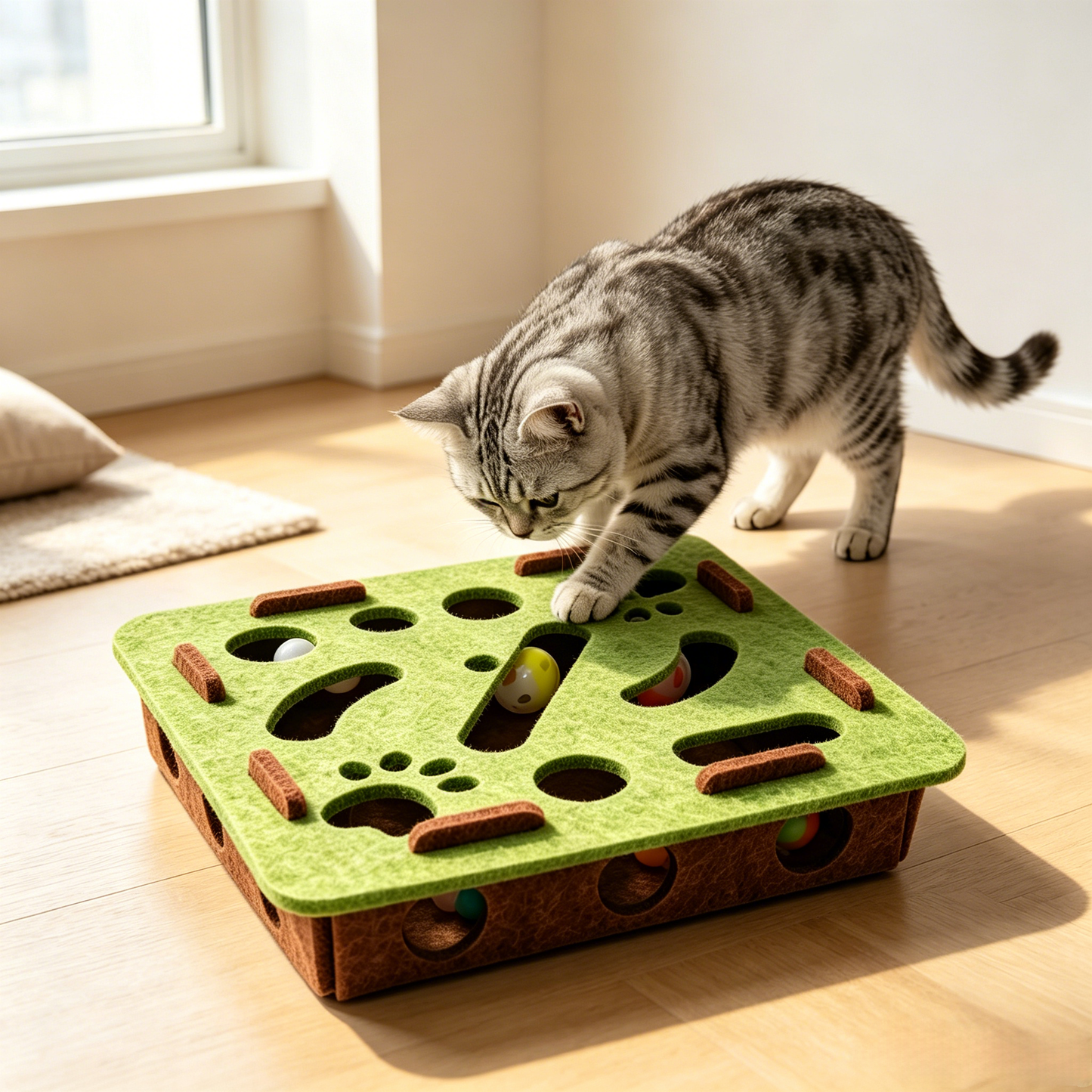 Premium Interactive Puzzle Maze Cat Toy Box
