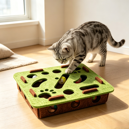 Premium Interactive Puzzle Maze Cat Toy Box