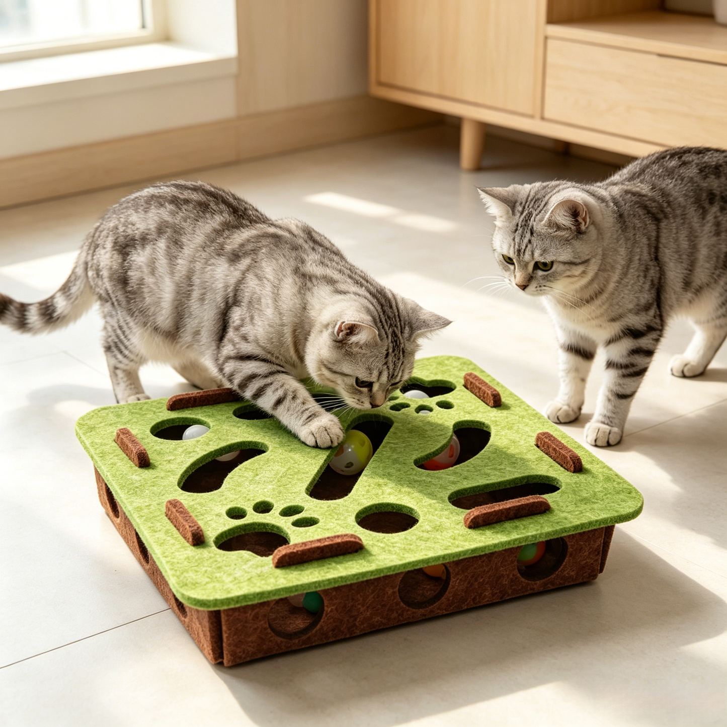 Premium Interactive Puzzle Maze Cat Toy Box