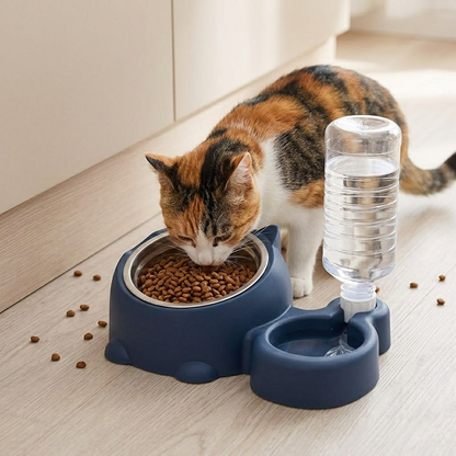 Premium Dual-Purpose Pet Feeding Station