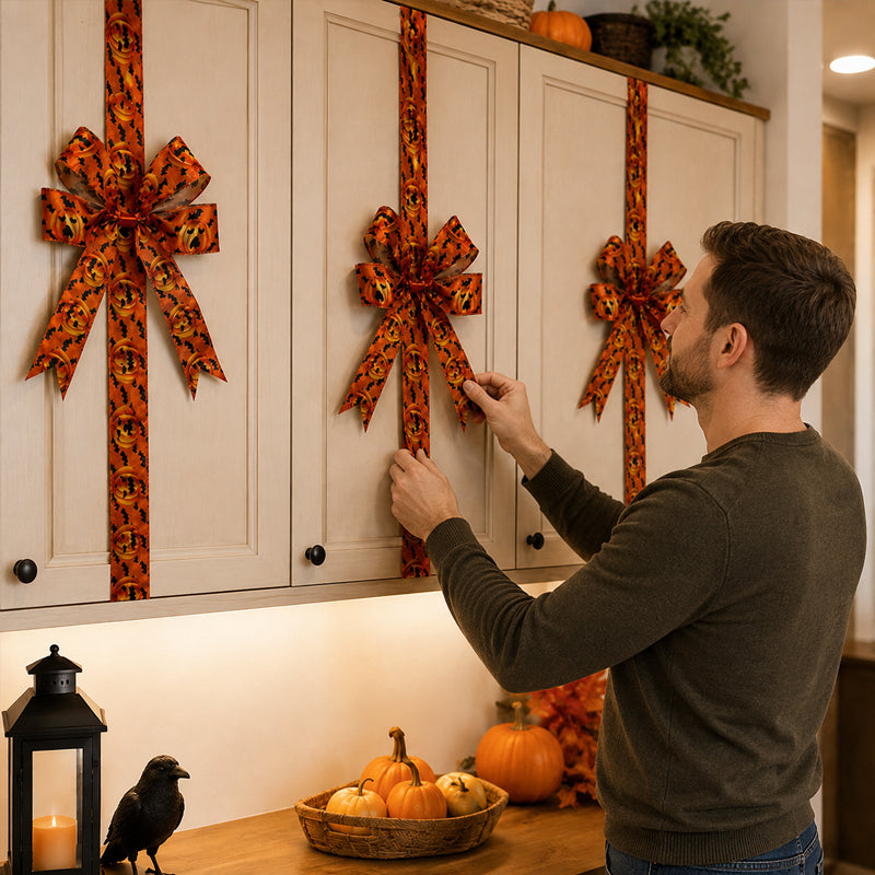 🎃 Light-Up Halloween Cabinet Bow ✨