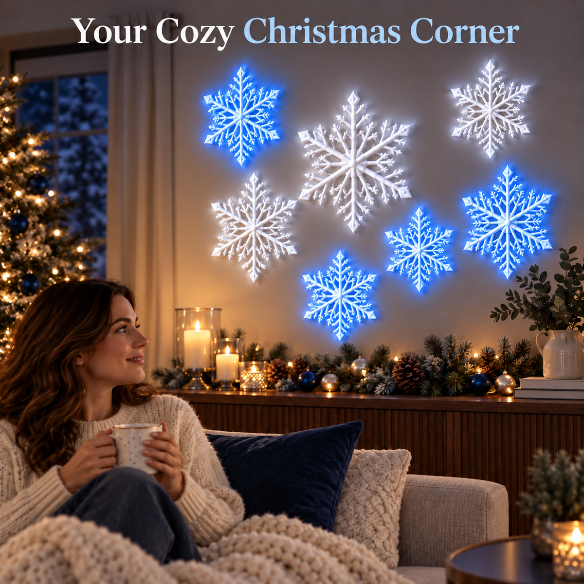 🥳2026 HOT SALE🥳💞50K+ SOLD!｜ LED Snowflake Wall Lights❄️✨