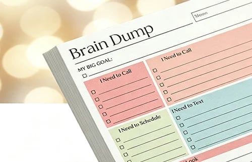 🔥 ONLY £7.99 | Brain Dump Planner Pad – Turn Mental Clutter Into A Clear Plan