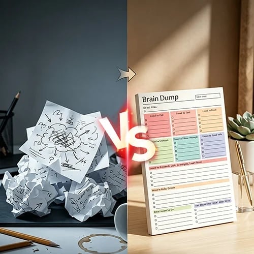 🔥 ONLY £7.99 | Brain Dump Planner Pad – Turn Mental Clutter Into A Clear Plan