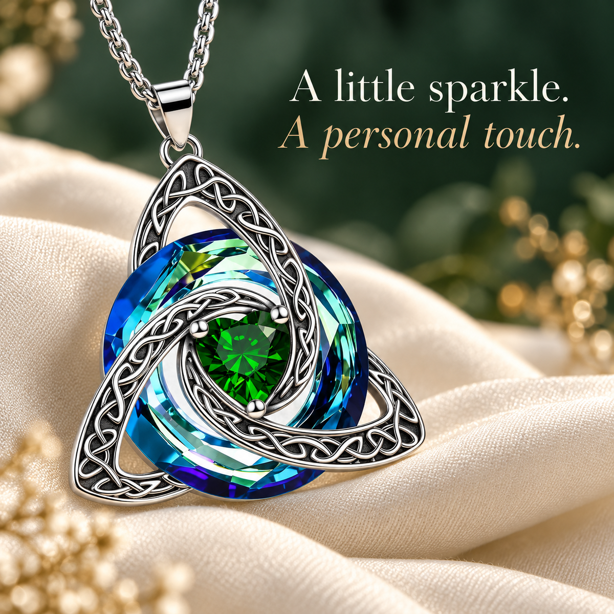 ✨ Celtic Birthstone Necklace — Her Birth Month, Your Special Bond