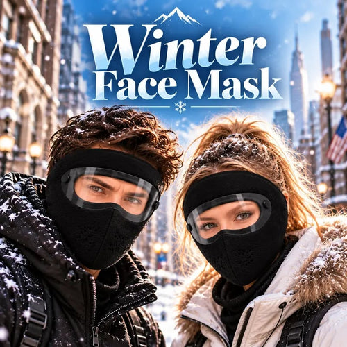 ❄️ Stay Warm Outdoors with a Fleece Mask & Detachable Goggles