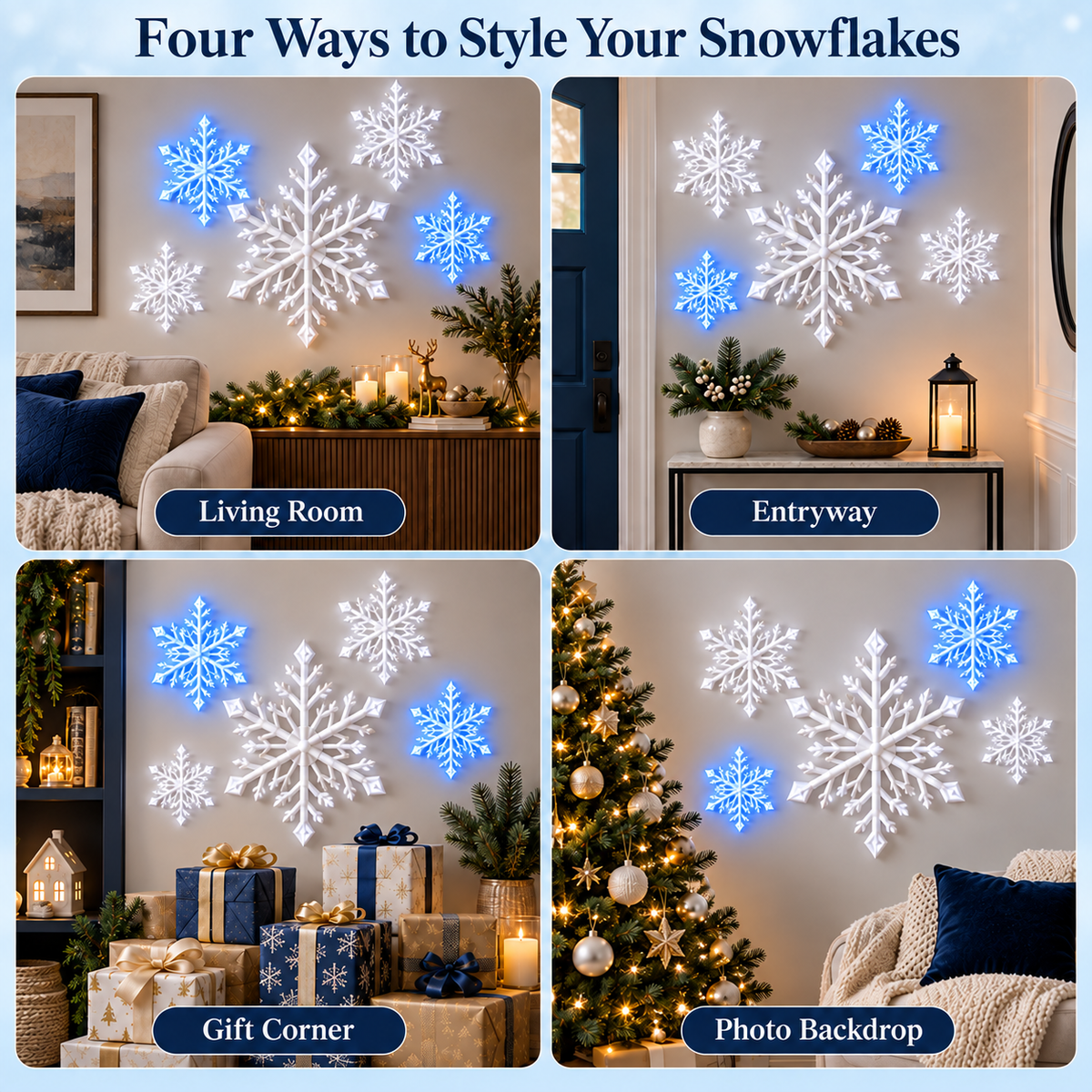 🥳2026 HOT SALE🥳💞50K+ SOLD!｜ LED Snowflake Wall Lights❄️✨