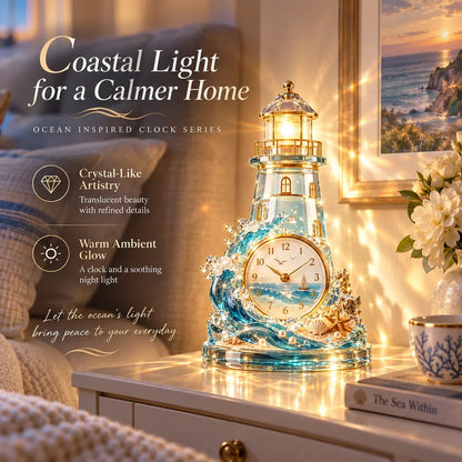 🌊 Coastal Glow Crystal Clock Collection — Bring the Beauty of the Sea Home ✨Buy 2 Free Shipping