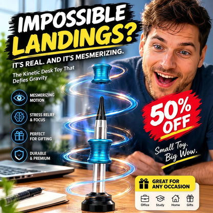 Say Goodbye to Desk Stress! 👋Kinetic Desk toy That Performs Impossible Landing