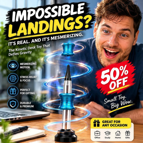 Say Goodbye to Desk Stress! 👋Kinetic Desk toy That Performs Impossible Landing