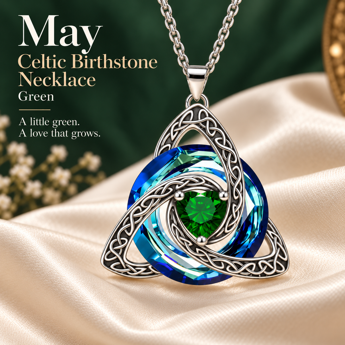 ✨ Celtic Birthstone Necklace — Her Birth Month, Your Special Bond
