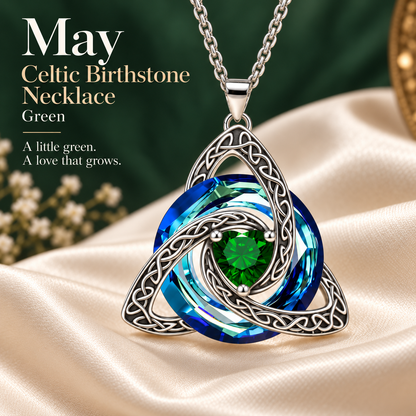 ✨ Celtic Birthstone Necklace — Her Birth Month, Your Special Bond