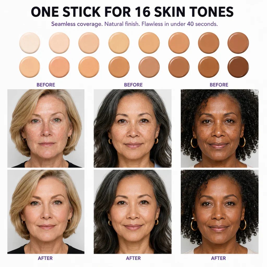 🔥✨ Color Changing Foundation Stick