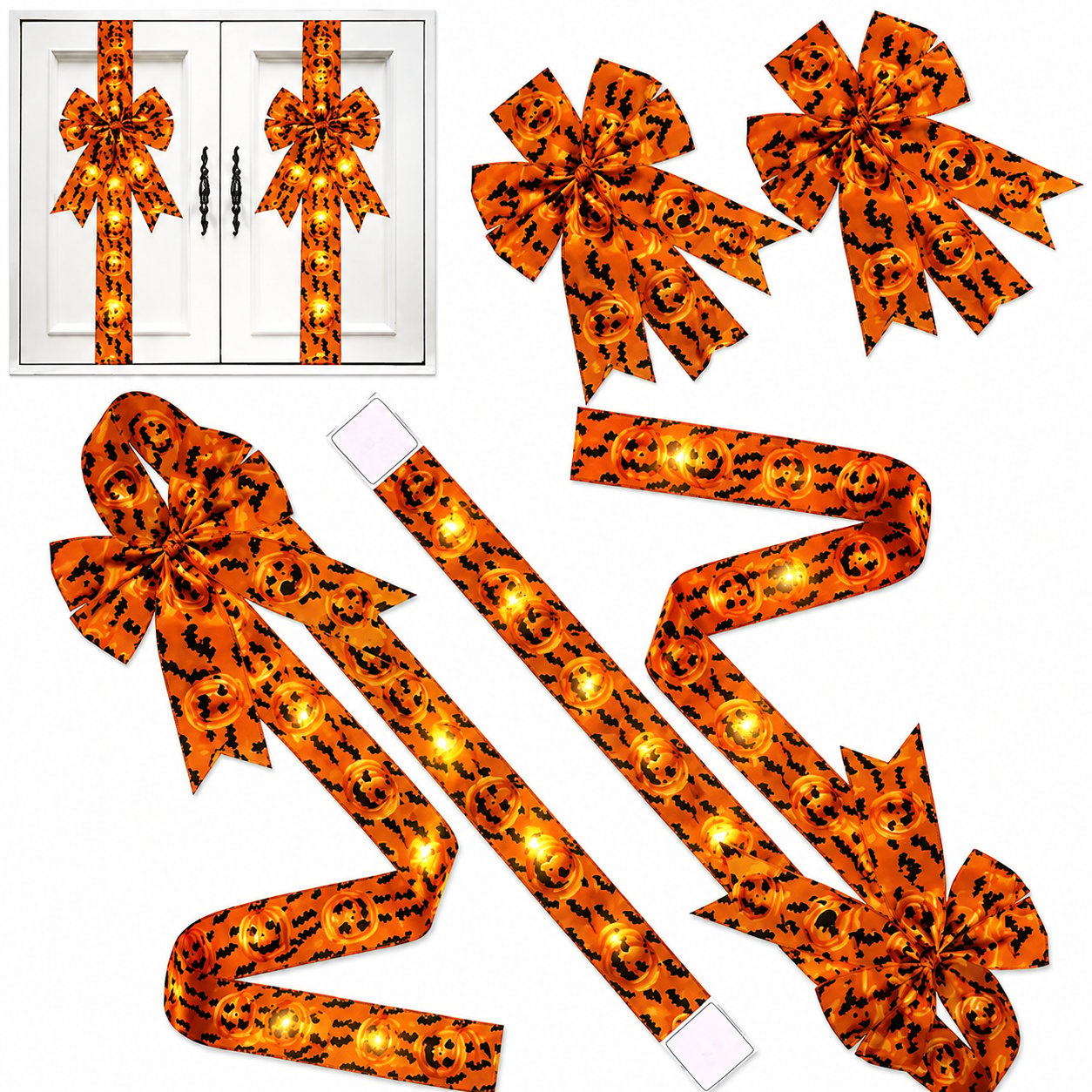 🎃 Light-Up Halloween Cabinet Bow ✨