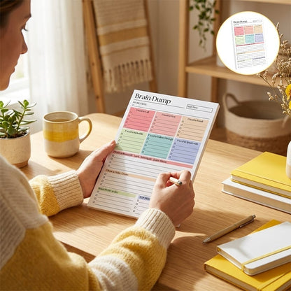 🔥 ONLY £7.99 | Brain Dump Planner Pad – Turn Mental Clutter Into A Clear Plan