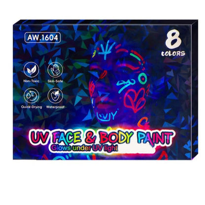 🥳2026 HOT SALE💞50K+ SOLD!🎁UV Glow Face and Body Paint Markers Set