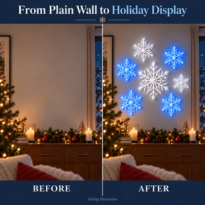 🥳2026 HOT SALE🥳💞50K+ SOLD!｜ LED Snowflake Wall Lights❄️✨