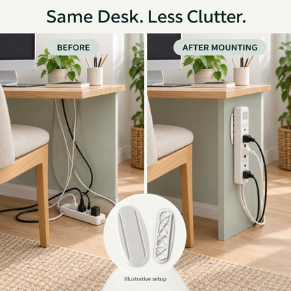 ✨ No-Drill Power Strip Holder — Less Clutter, Easier Access
