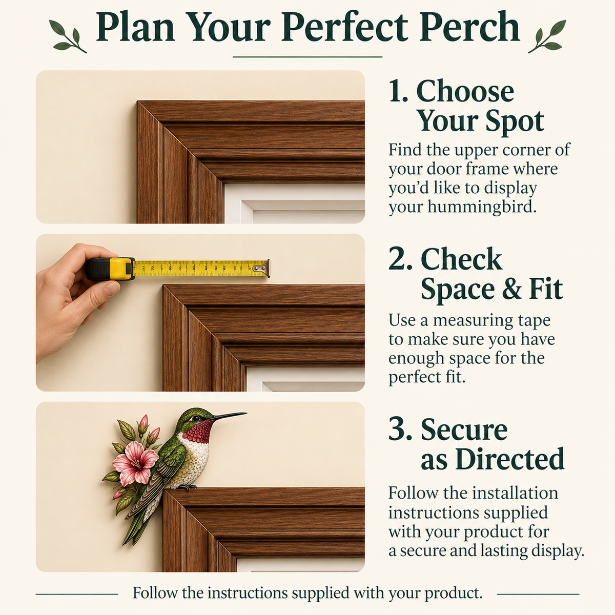 🐦 Woodland Bird Door Topper — Bring Charm to Bare Corners