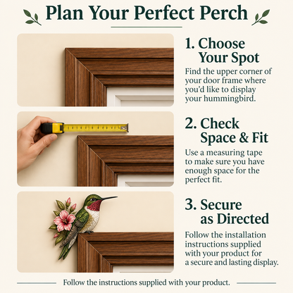 🐦 Woodland Bird Door Topper — Bring Charm to Bare Corners