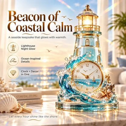 🌊 Coastal Glow Crystal Clock Collection — Bring the Beauty of the Sea Home ✨Buy 2 Free Shipping