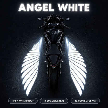 🔥 LAST DAY 50% OFF 🏍️ IP67 Waterproof & Dustproof Angel Wing Motorcycle LED Projector Lights (1 Pair)