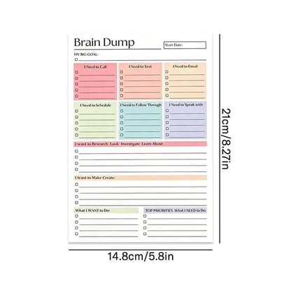 🔥 ONLY £7.99 | Brain Dump Planner Pad – Turn Mental Clutter Into A Clear Plan