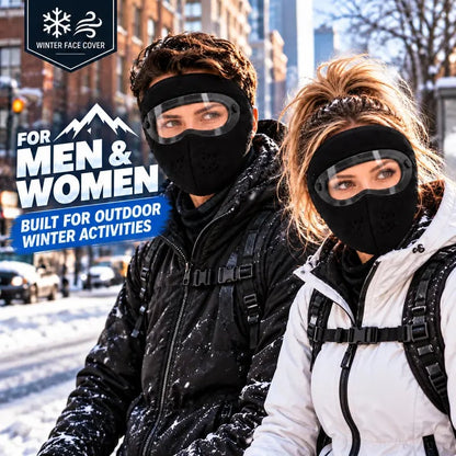 ❄️ Stay Warm Outdoors with a Fleece Mask & Detachable Goggles