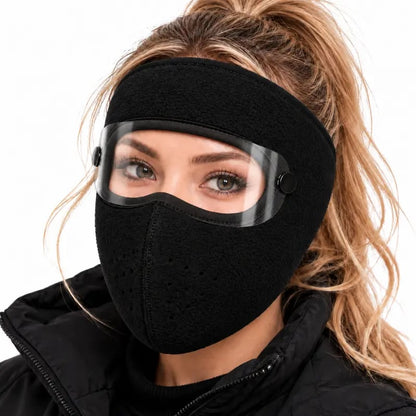 ❄️ Stay Warm Outdoors with a Fleece Mask & Detachable Goggles