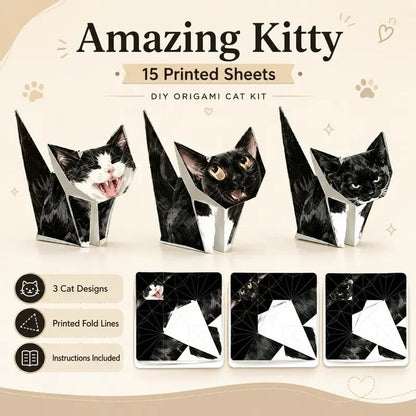 Kitty World 3D Cat Origami Kit