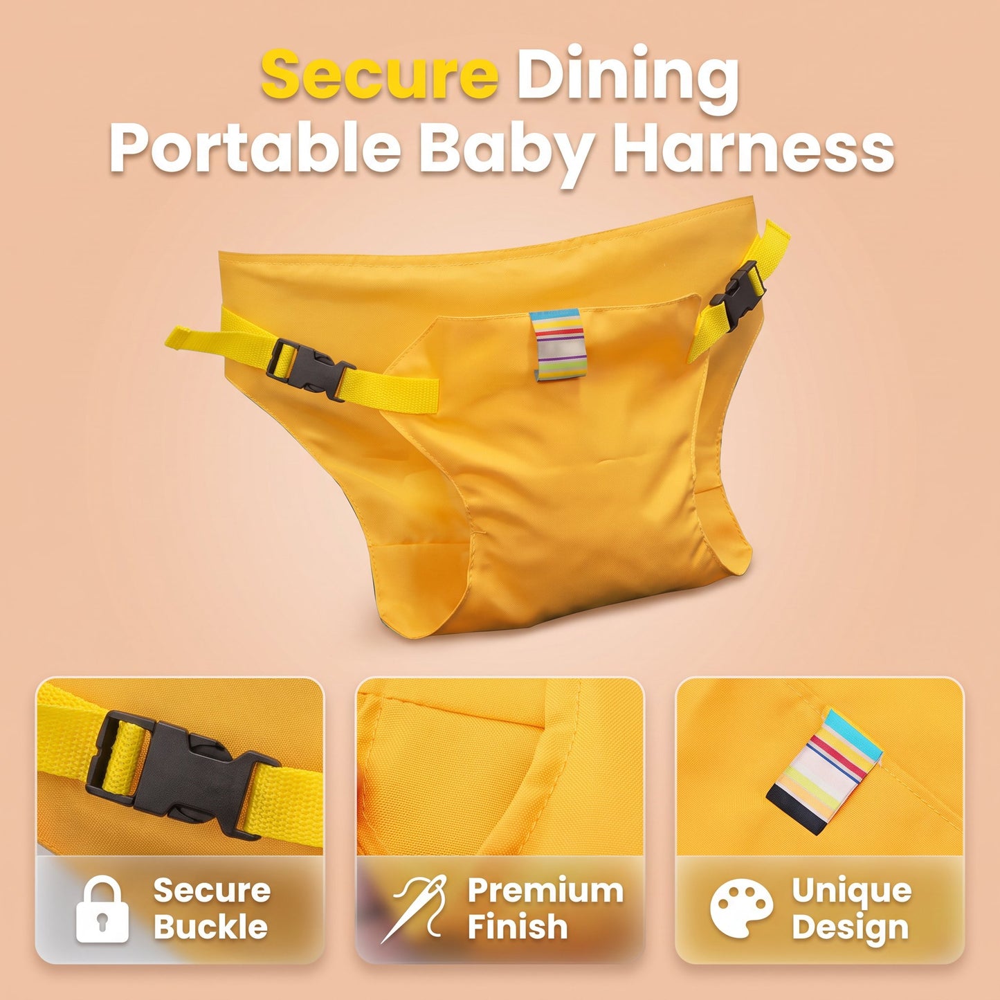 👶 Portable Baby Chair Harness | Secure Meals Anywhere ✈️