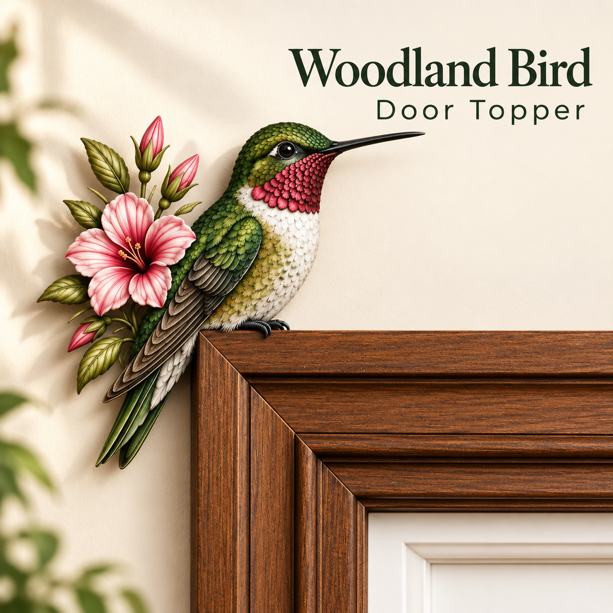 🐦 Woodland Bird Door Topper — Bring Charm to Bare Corners