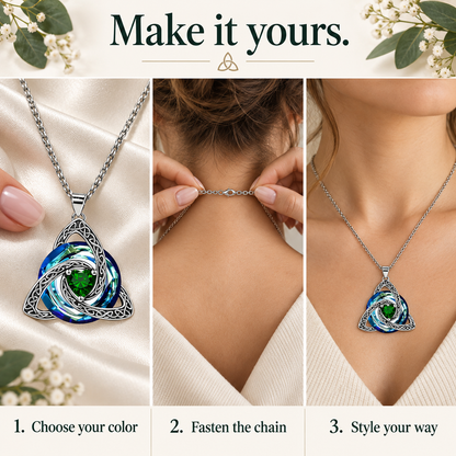 ✨ Celtic Birthstone Necklace — Her Birth Month, Your Special Bond