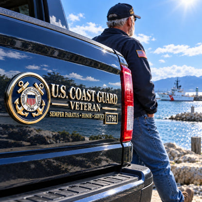 3D Metal Veteran Honor Auto Badge | For daily driving & veteran gatherings