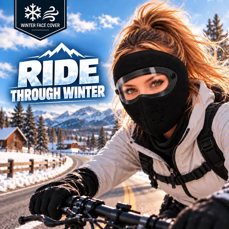 ❄️ Stay Warm Outdoors with a Fleece Mask & Detachable Goggles