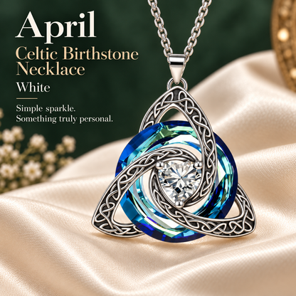 ✨ Celtic Birthstone Necklace — Her Birth Month, Your Special Bond