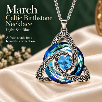 ✨ Celtic Birthstone Necklace — Her Birth Month, Your Special Bond